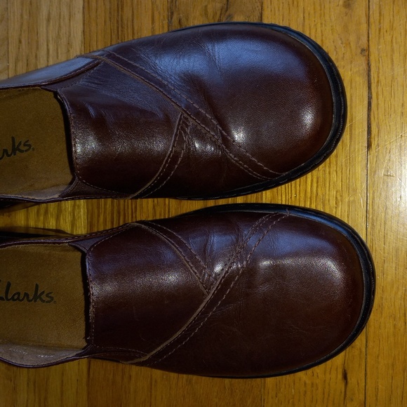Clarks Vintage Comfortable Quality Leather Clog Size8.5M Brazil Very Good Cond. - Picture 4 of 9